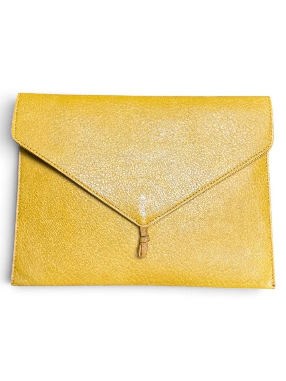 ✨ Street Level Golden Yellow Vegan Leather Clutch